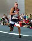 Richard Kilty winning the 60 metres with a championship record, North East Indoor Champs, Gateshead.